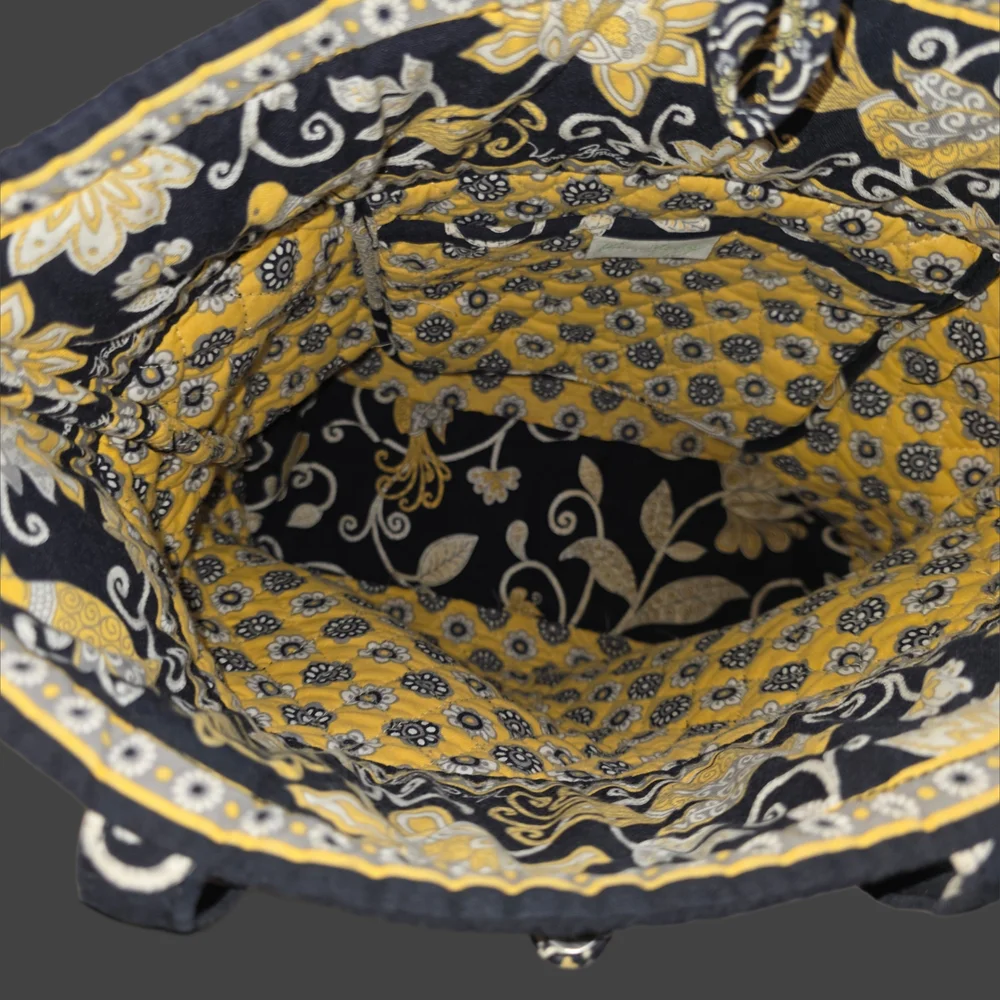 Vera Bradley Retired Yellow‎ Bird Pattern Tote With Bonus Travel Jewelry …